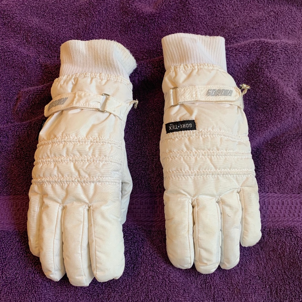 Gordini White Thinsulate Gore Tex Gloves sz S